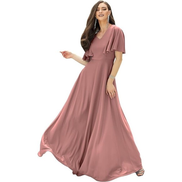 KOH KOH Womens 2025 Long Elegant Bridesmaid/Evening Cocktail Maxi Dress Sz L NWT - Picture 1 of 4
